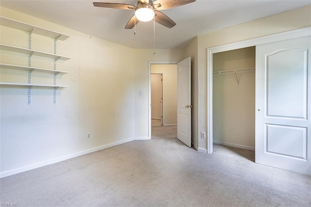 1209 Willow Creek Ct, Chesapeake, VA 23321 - unfurnished bedroom with carpet, baseboards, a closet, and a ceiling fan