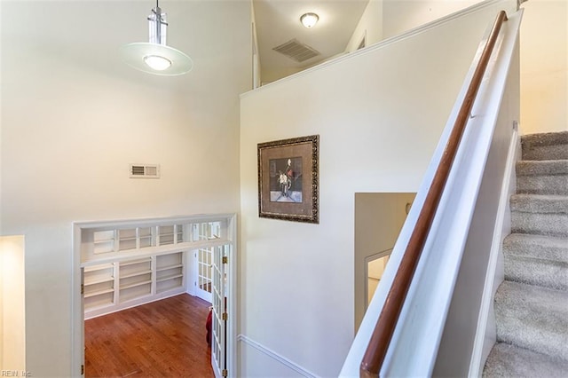 1209 Willow Creek Ct, Chesapeake, VA 23321 - stairway with wood finished floors