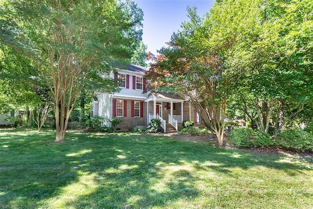1209 Willow Creek Ct, Chesapeake, VA 23321 - view of front of house featuring a front lawn and brick siding