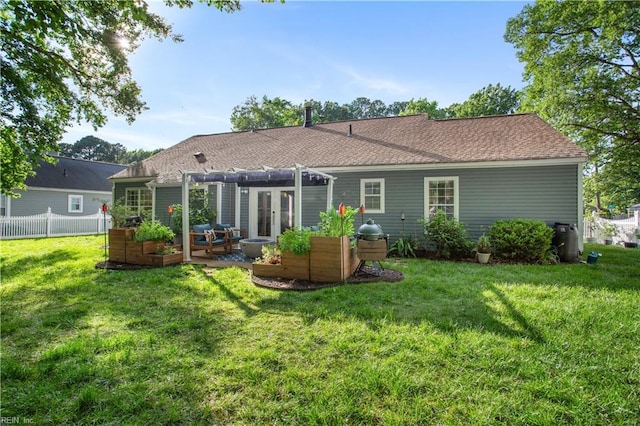 164 Nottingham Trl, Newport News, VA 23602 - rear view of property with a pergola, a patio area, and french doors