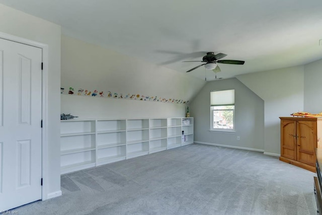 2825 Ridgeboard Pl, Chesapeake, VA 23323 - bonus room with carpet floors, a ceiling fan, baseboards, and vaulted ceiling