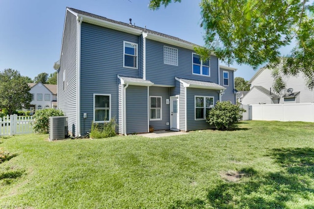 2825 Ridgeboard Pl, Chesapeake, VA 23323 - rear view of house featuring central AC