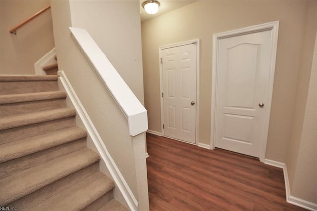 233 Verde St, Virginia Beach, VA 23462 - staircase with wood finished floors and baseboards
