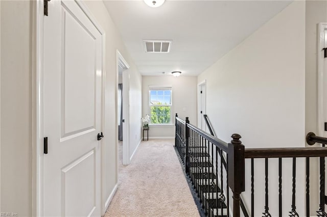 1925 Dale Greene Pl, Virginia Beach, VA 23456 - corridor with an upstairs landing, light carpet, and baseboards