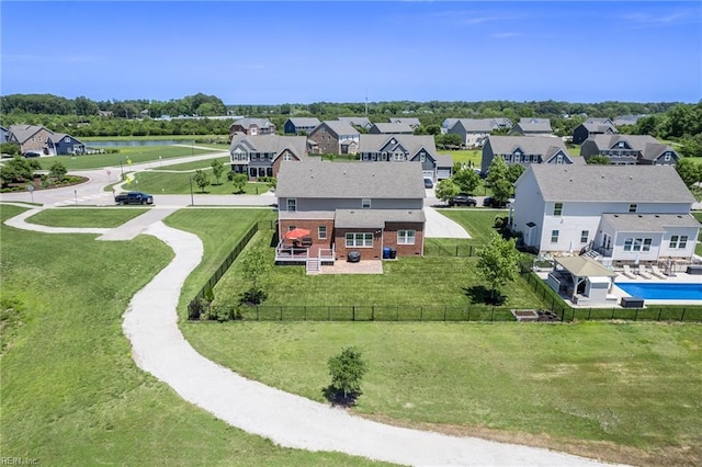1925 Dale Greene Pl, Virginia Beach, VA 23456 - aerial view of residential area with a nearby body of water and a pool