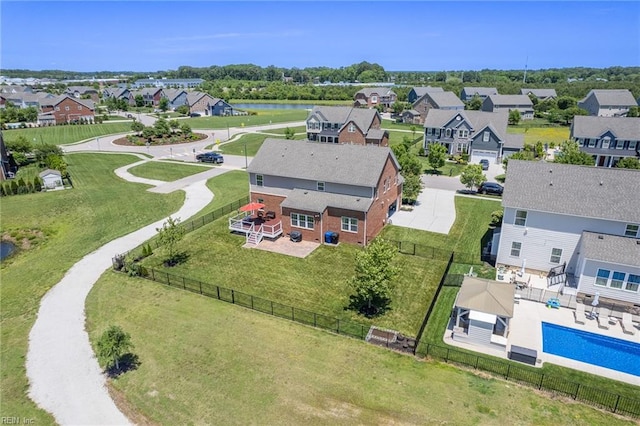 1925 Dale Greene Pl, Virginia Beach, VA 23456 - aerial view of residential area with a pool and a nearby body of water