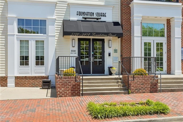 5414 Foundation St, Williamsburg, VA 23188 - property entrance with french doors and brick siding