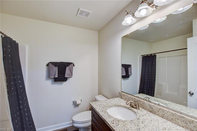 101 Utah St, Portsmouth, VA 23701 - full bathroom with toilet, vanity, baseboards, and a shower with shower curtain