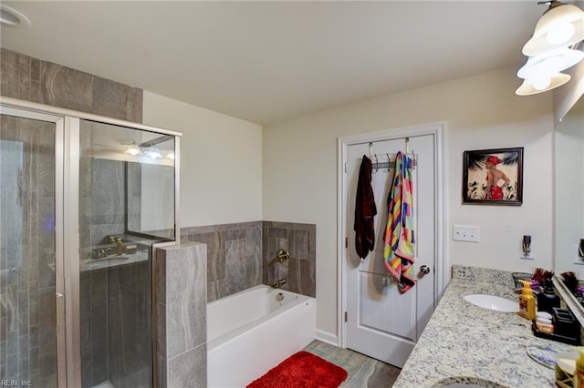 101 Utah St, Portsmouth, VA 23701 - full bath featuring a bath, a stall shower, and double vanity