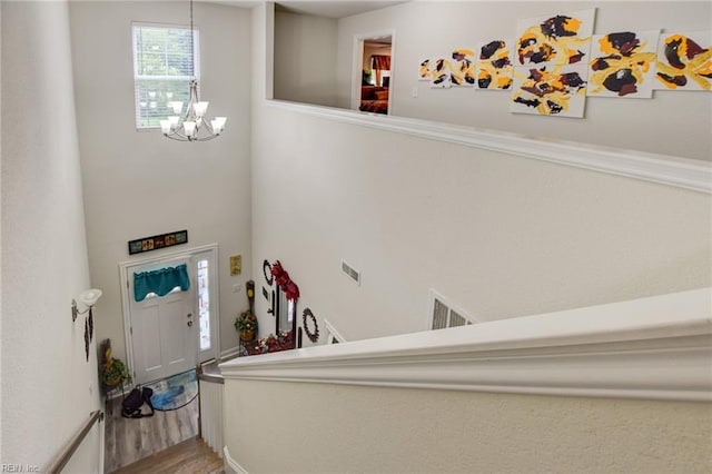 101 Utah St, Portsmouth, VA 23701 - foyer featuring a chandelier and wood finished floors