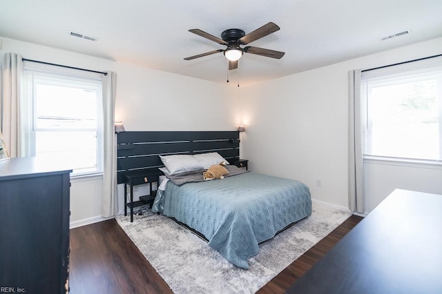 1 Lake Walk Xing, Hampton, VA 23666 - bedroom with wood finished floors, ceiling fan, and baseboards