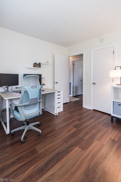 1 Lake Walk Xing, Hampton, VA 23666 - office area featuring dark wood-style flooring