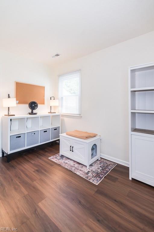 1 Lake Walk Xing, Hampton, VA 23666 - unfurnished room with dark wood finished floors and baseboards