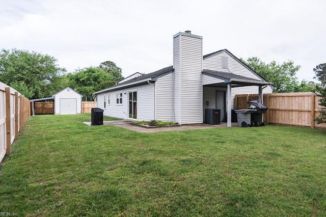 1 Lake Walk Xing, Hampton, VA 23666 - rear view of house featuring a chimney and cooling unit