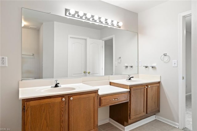 405 Millwright Way, Chesapeake, VA 23323 - bathroom featuring double vanity and tile patterned floors