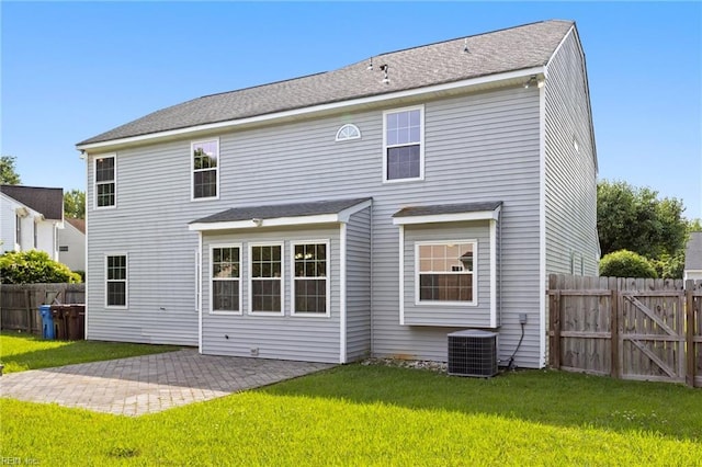 405 Millwright Way, Chesapeake, VA 23323 - rear view of property with cooling unit and a patio area