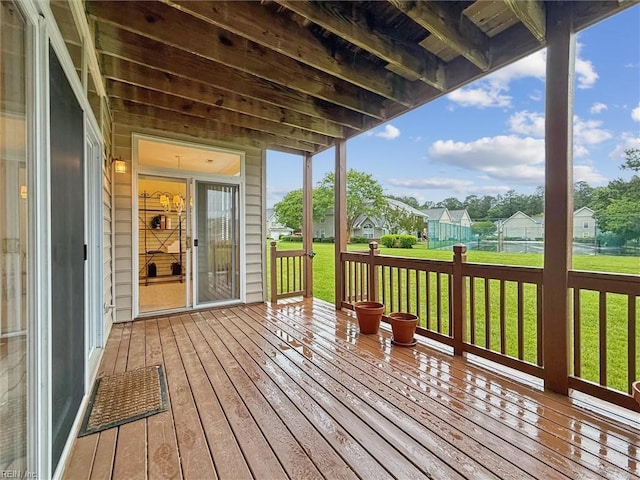 145 Shoal Crk, Williamsburg, VA 23188 - deck featuring a lawn and a residential view