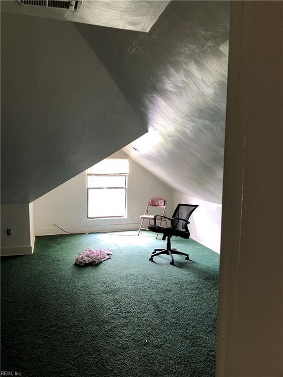 3122 Cape Henry Ave, Norfolk, VA 23509 - additional living space with vaulted ceiling and carpet flooring