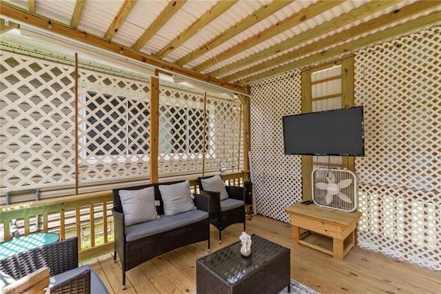 8332 Halprin Dr, Norfolk, VA 23518 - wooden deck with outdoor lounge area