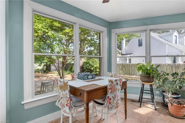 6052 Newport Cres, Norfolk, VA 23505 - sunroom / solarium featuring baseboards and tile patterned flooring