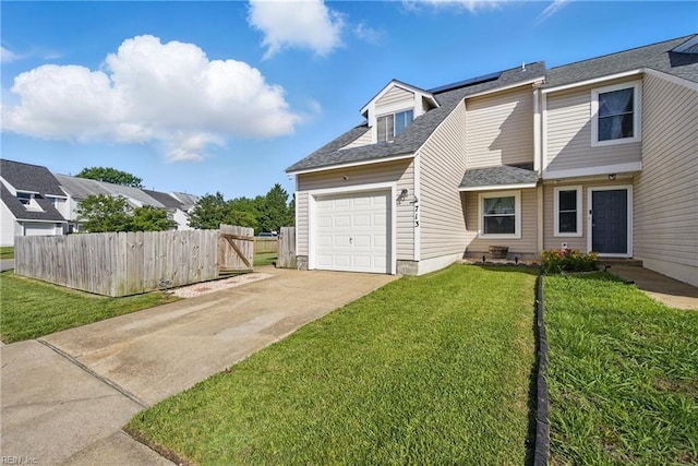 713 Quesnel Dr, Virginia Beach, VA 23454 - view of front of property featuring solar panels, roof with shingles, driveway, and a gate