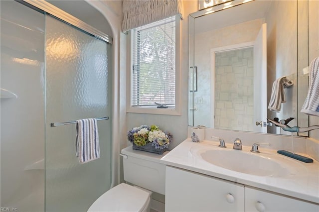 4401 Leatherwood Dr, Virginia Beach, VA 23462 - full bath with vanity, a shower stall, and toilet