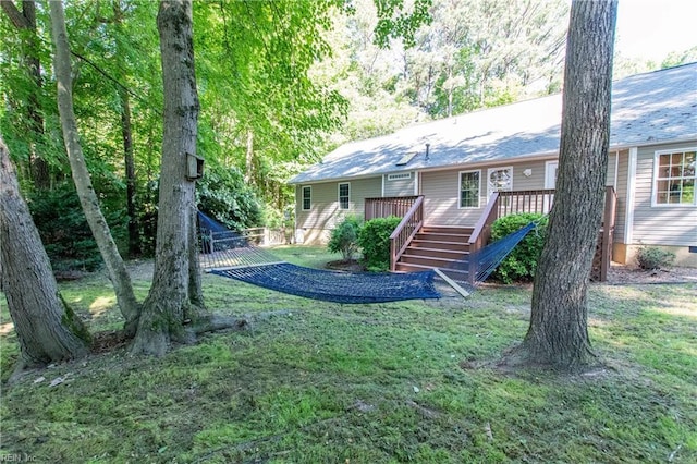 505 Plantation Rd, North, VA 23128 - back of house featuring a deck and stairs