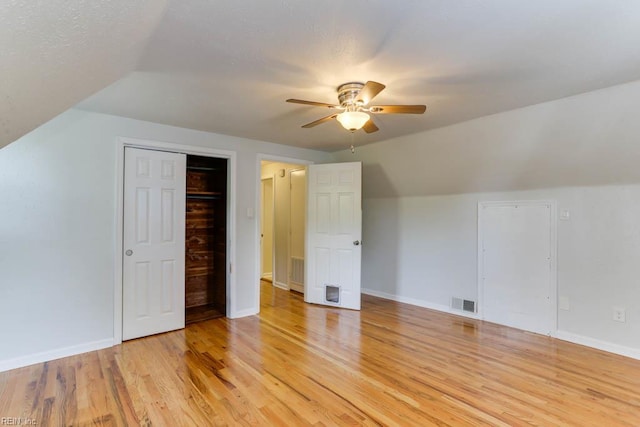 7811 Michael Dr, Norfolk, VA 23505 - bonus room featuring lofted ceiling, ceiling fan, light wood-style floors, and baseboards