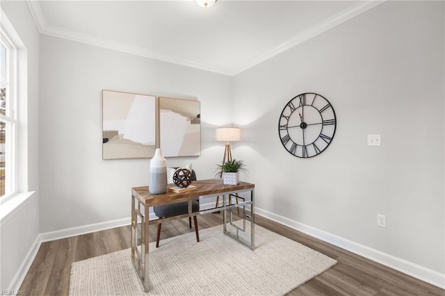 MM SC, Chesapeake, VA 23322 - office with wood finished floors, crown molding, and baseboards