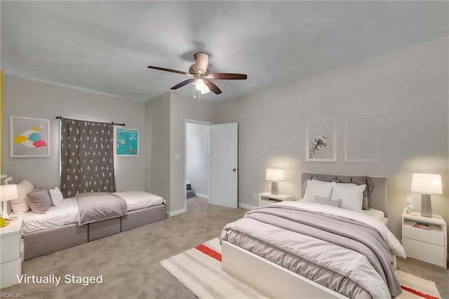 6413 Natrona Ave, Norfolk, VA 23509 - carpeted bedroom with a ceiling fan and baseboards