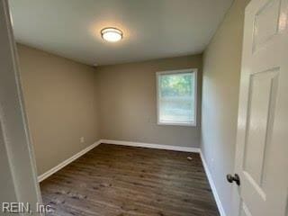 1496 Morgan Dr, Hampton, VA 23663 - unfurnished bedroom featuring wood finished floors and baseboards