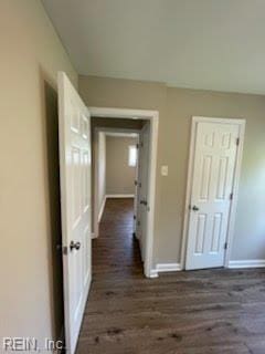 1496 Morgan Dr, Hampton, VA 23663 - hall featuring baseboards and wood finished floors