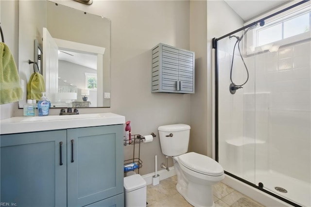 2408 Mathews Green Rd, Virginia Beach, VA 23456 - full bathroom featuring a stall shower, toilet, and plenty of natural light