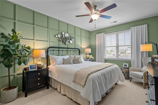 1720 Vankar Dr, Virginia Beach, VA 23456 - bedroom featuring light carpet and ceiling fan