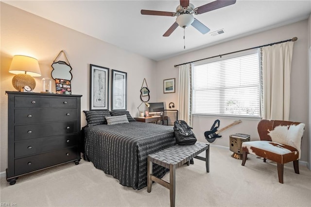 1720 Vankar Dr, Virginia Beach, VA 23456 - bedroom with light colored carpet, baseboards, and ceiling fan