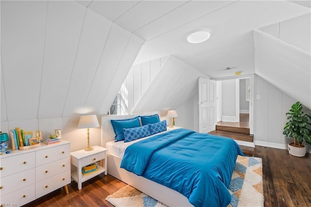 221 Homestead Rd, Franklin, VA 23851 - bedroom with dark wood finished floors and lofted ceiling