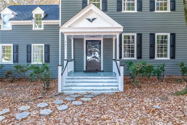 221 Homestead Rd, Franklin, VA 23851 - doorway to property featuring a chimney