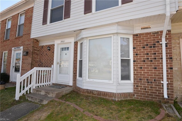 3861 Chancery Ln, Virginia Beach, VA 23452 - doorway to property featuring brick siding