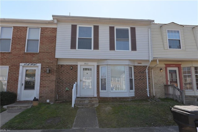 3861 Chancery Ln, Virginia Beach, VA 23452 - townhome / multi-family property with entry steps and brick siding