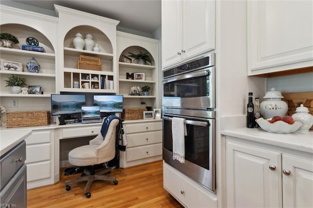 20524 Creekside Dr, Smithfield, VA 23430 - office area with built in desk and light wood-style floors