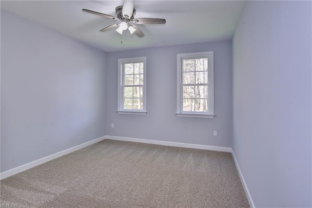 718C Poquoson Ave, Poquoson, VA 23662 - unfurnished room with baseboards, a ceiling fan, and carpet floors
