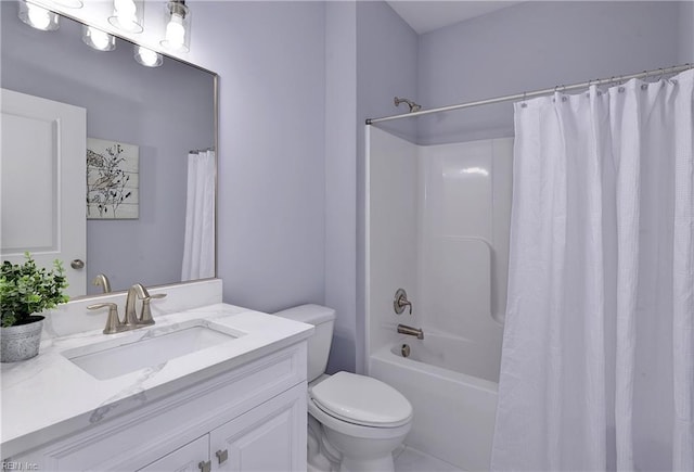 718C Poquoson Ave, Poquoson, VA 23662 - full bath featuring toilet, vanity, and shower / bath combination with curtain