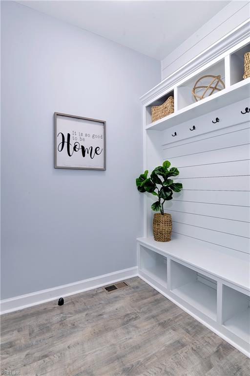 718C Poquoson Ave, Poquoson, VA 23662 - mudroom with wood finished floors and baseboards