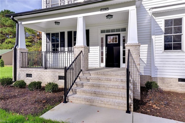 718C Poquoson Ave, Poquoson, VA 23662 - entrance to property featuring crawl space and covered porch