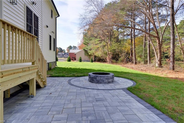 718C Poquoson Ave, Poquoson, VA 23662 - view of patio / terrace with a fire pit