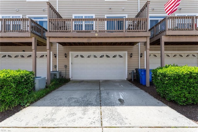 264 Feldspar St, Virginia Beach, VA 23462 - garage featuring driveway and central AC