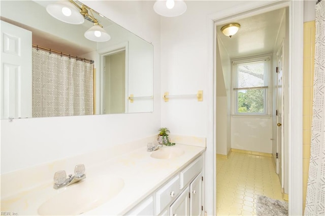 2668 N Elizabeth Harbor Dr, Chesapeake, VA 23321 - bathroom featuring double vanity and tile patterned floors