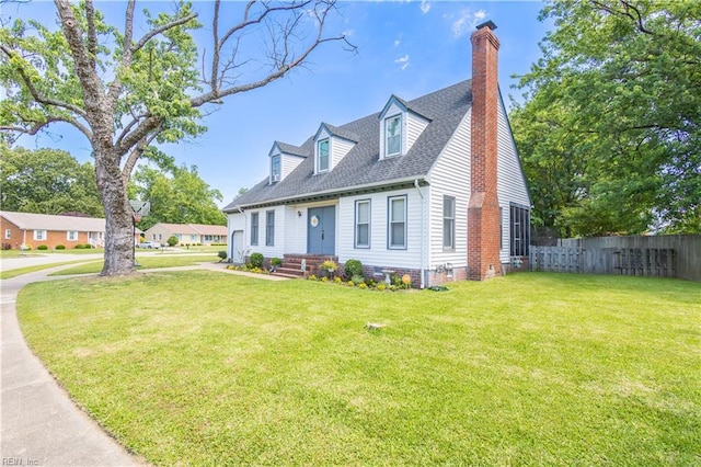 2668 N Elizabeth Harbor Dr, Chesapeake, VA 23321 - cape cod home featuring a chimney and roof with shingles