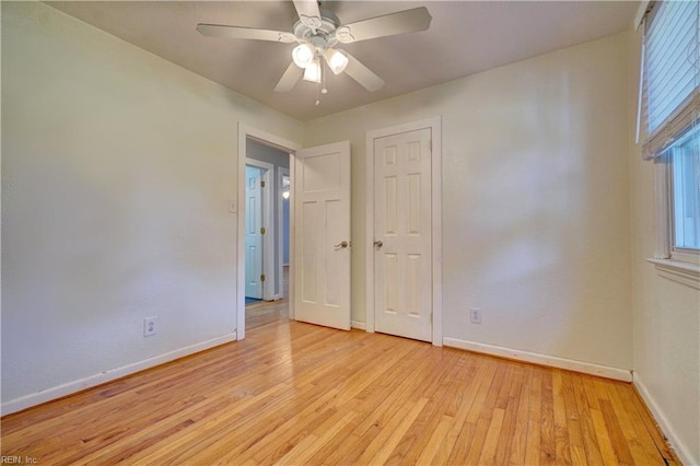 529 Warren Ave, Chesapeake, VA 23322 - unfurnished room featuring baseboards, light wood-type flooring, and ceiling fan