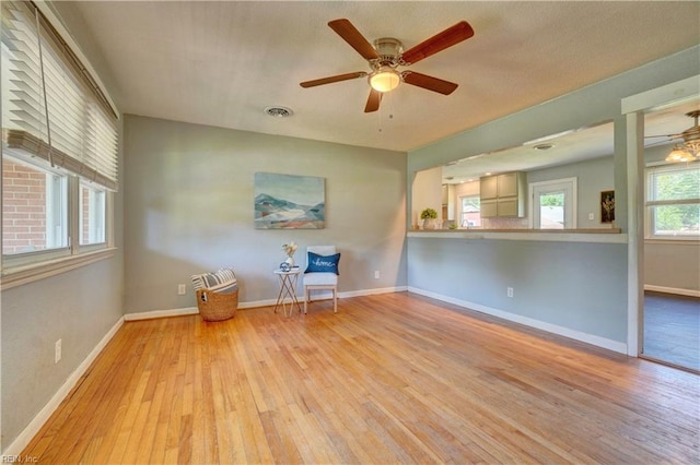 529 Warren Ave, Chesapeake, VA 23322 - unfurnished room featuring a ceiling fan, wood-type flooring, and baseboards